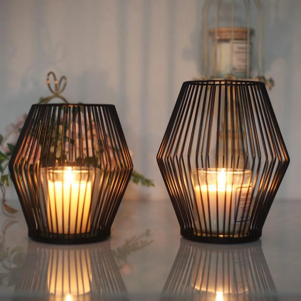 Подсвечник Маленький Железный Контейнер для хранения дома Кофейни отеля Декор