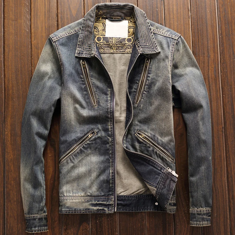 

European Style Male Dress Suit Denim Coats XXXL Loose Fit Punk Style Men's Jeans Overcoats Host Mens Wedding Jackets Coats A196