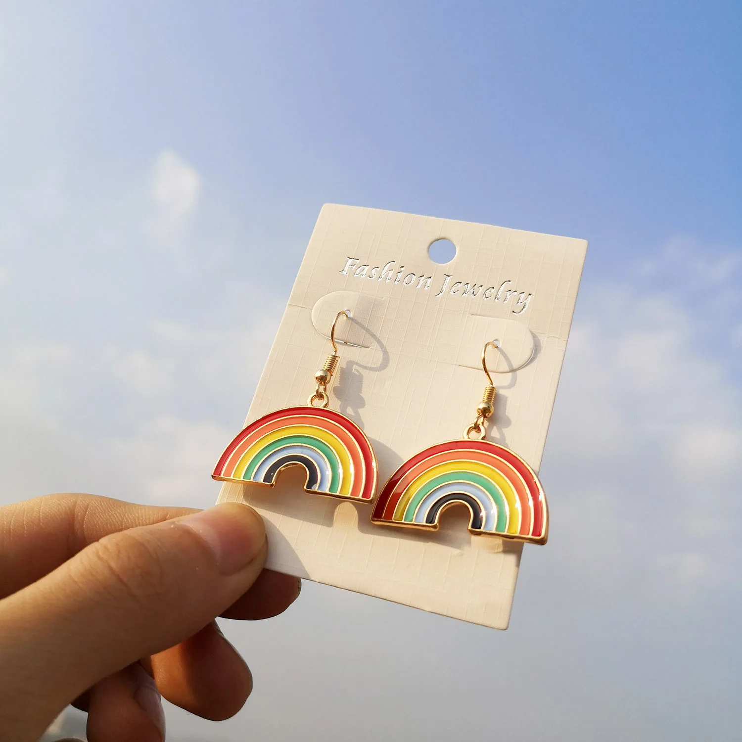 

24 Pairs Rainbow Earrings for Women Gold Hanging Earrings Jewelry Accessories