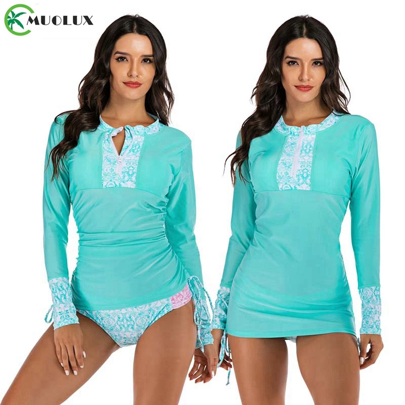 Женский купальный костюм из двух частей Танкини размера плюс для серфинга с