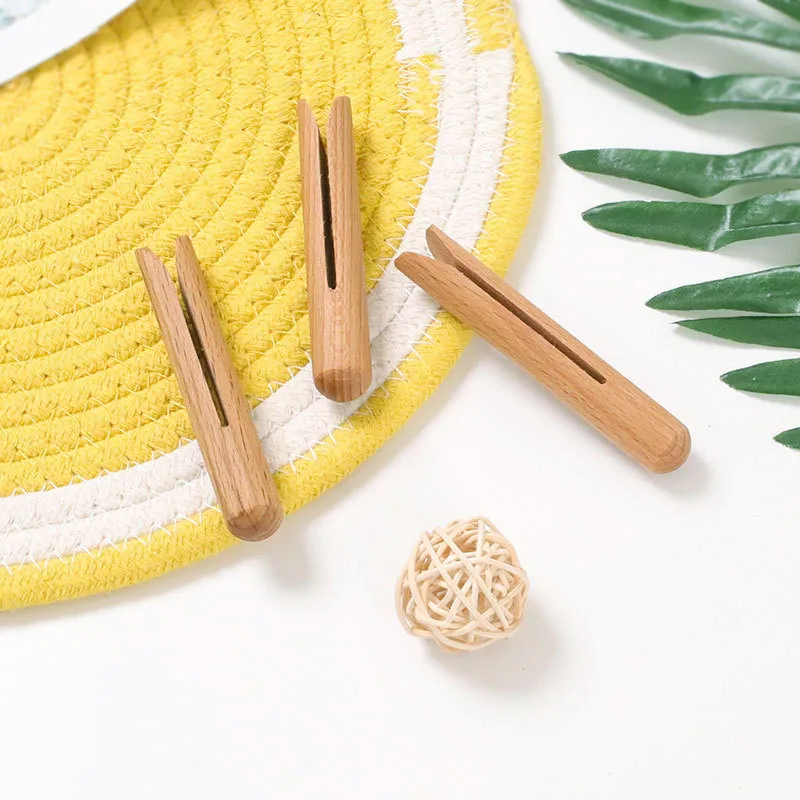 

Household Non Slip Wooden Sealing Clip Practical Food Bag Clip Durable Sealer Kitchen Accessories Tool