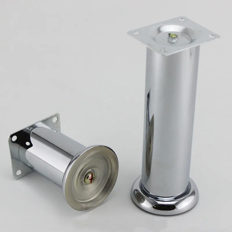 

4pcs Thicken metal Hardware Furniture Legs Round Cabinet Table Feet Sofa TV Desk Heavy Duty Bed Foot Accessories