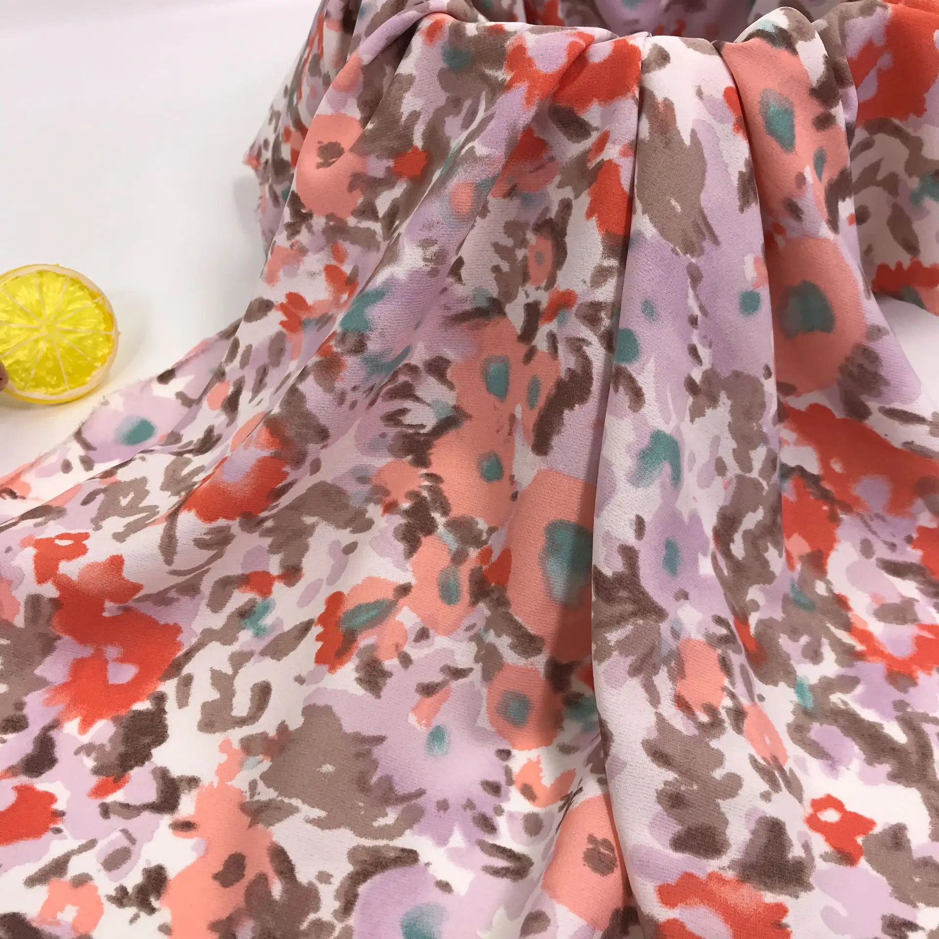 

Pure Polyester Soft Chiffon Fabric By Meters 100x150cm Flower Printed Chiffon Fabric Material for DIY Sewing Summer Dress Shirt
