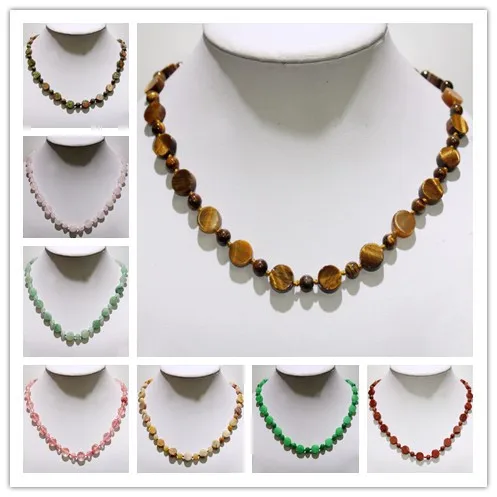 Женские круглые бусины ручной работы ожерелье из натурального искусственного