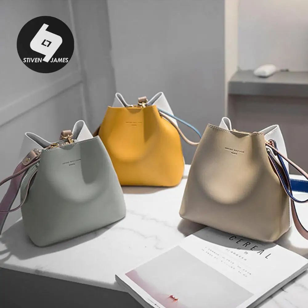 Женская комбинированная сумка ведро STIVEN JAMES комплект из 2 сумок цветной