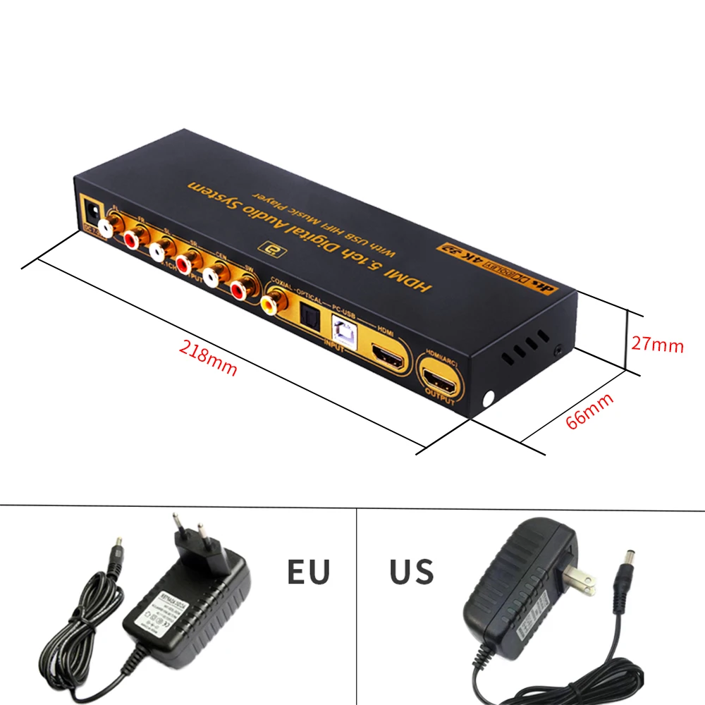 HDMI 5 1 коаксиальный цифровой аудио плеер конвертер декодер с USB мульти медиа ЦАП DTS