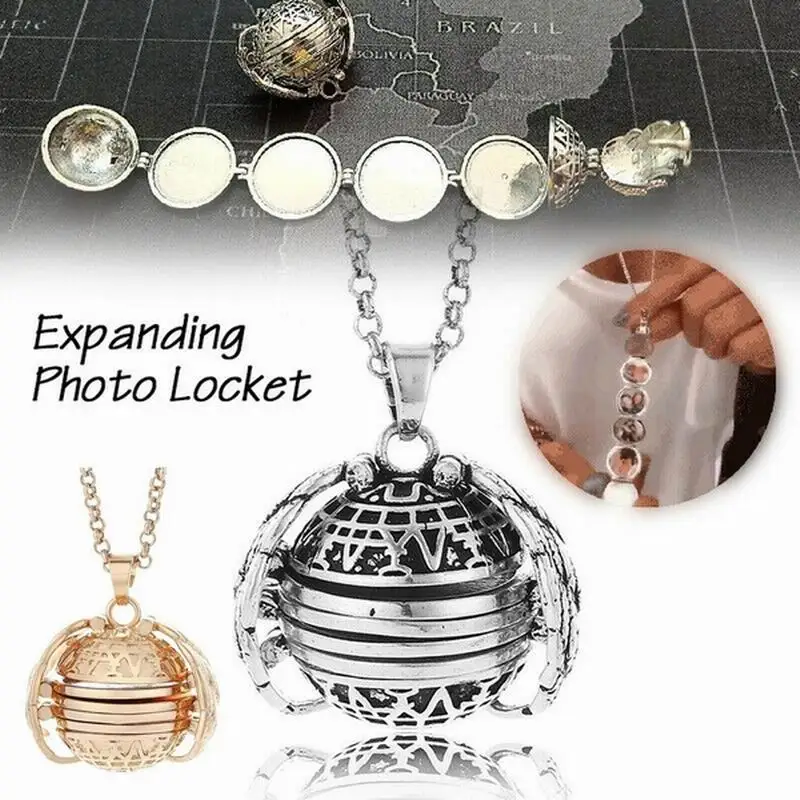 

Fashion 4 Colors Women Jewelry Long Chain Can Open Angel Wing Phase Box Necklace Pendant Jewelry Accessories Gift