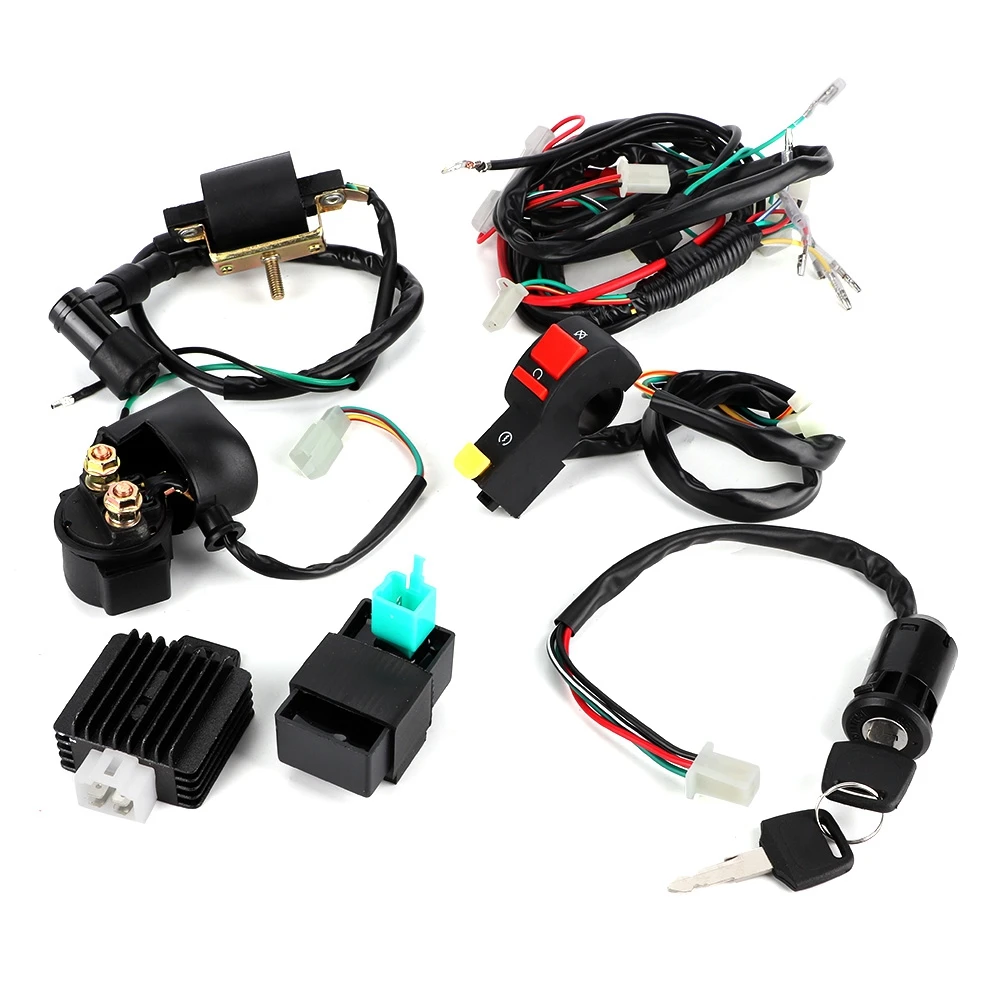 

Complete Kick Start Engine Wiring Harness Kit for 110cc Dirt Bike Modified Parts