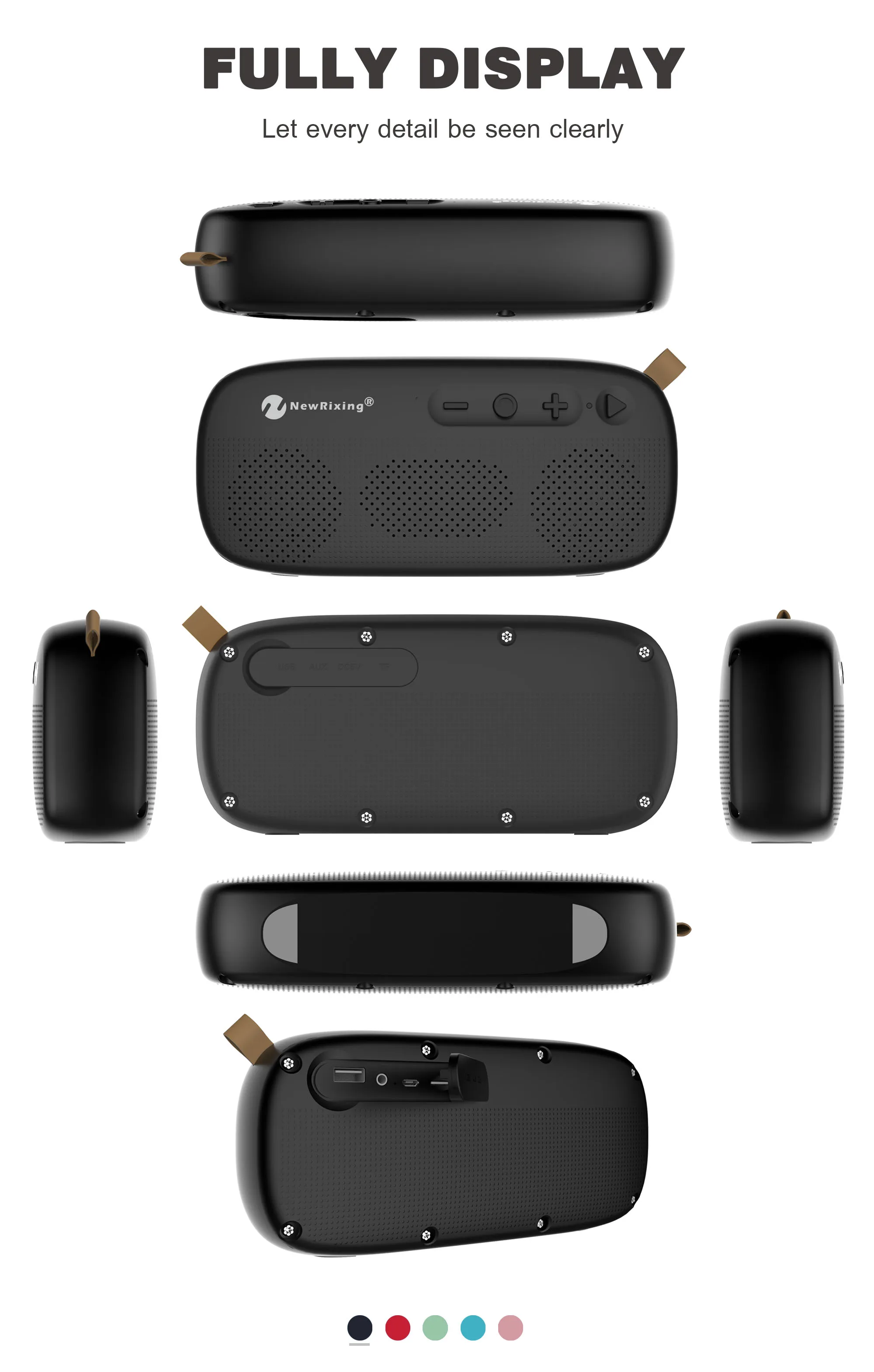 Laiyiqi новейшая Водонепроницаемая IPX4 портативная беспроводная Bluetooth колонка с