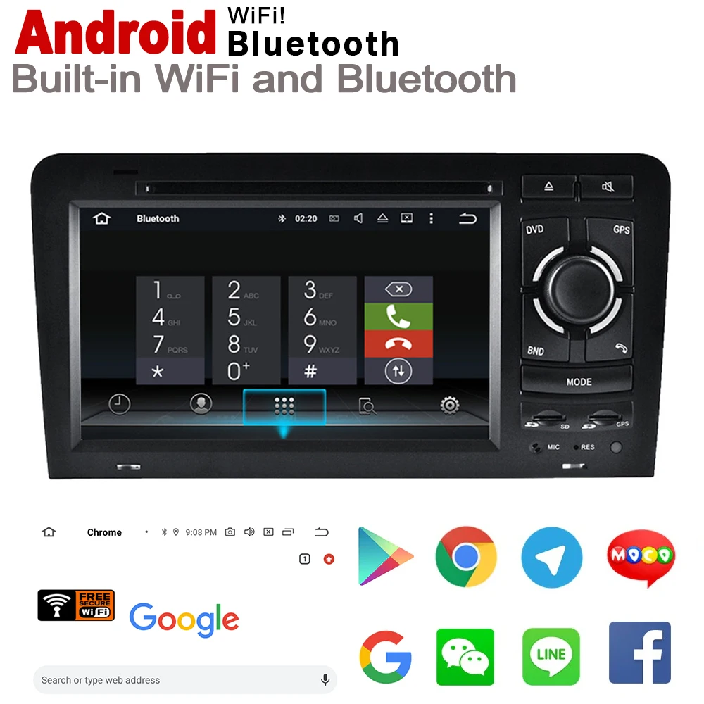 Автомобильный DVD GPS Navi карта HD IPS DSP стерео Android 8 0 для Audi A3 8P S3 2003 ~ 2012 MMI