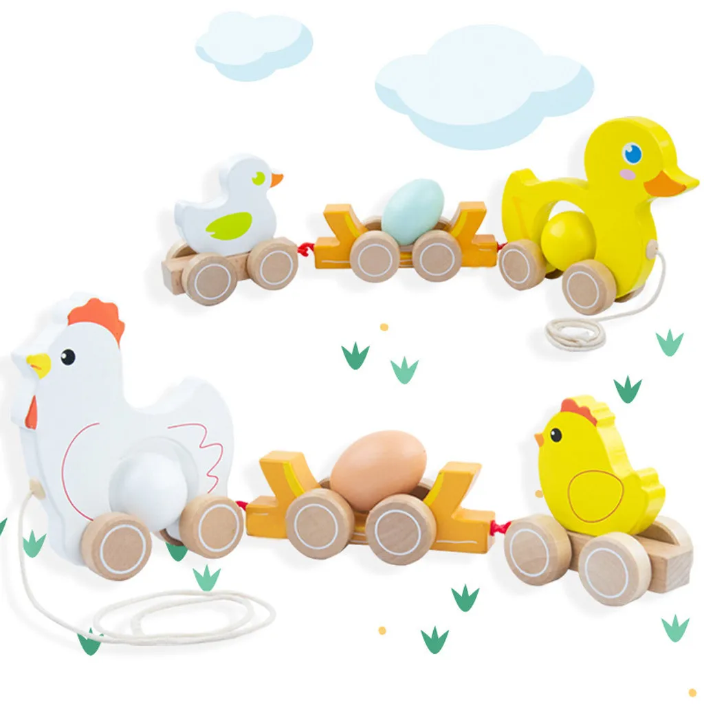 Детские деревянные игрушки Монтессори детские животных для детей от двух до