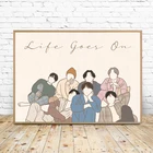 Настенная картина Kpop с изображением музыкальной звезды, Картина на холсте, плакат Жизнь продолжается, лучший подарок для фанатов, корейский идол, художественные принты, декор для гостиной