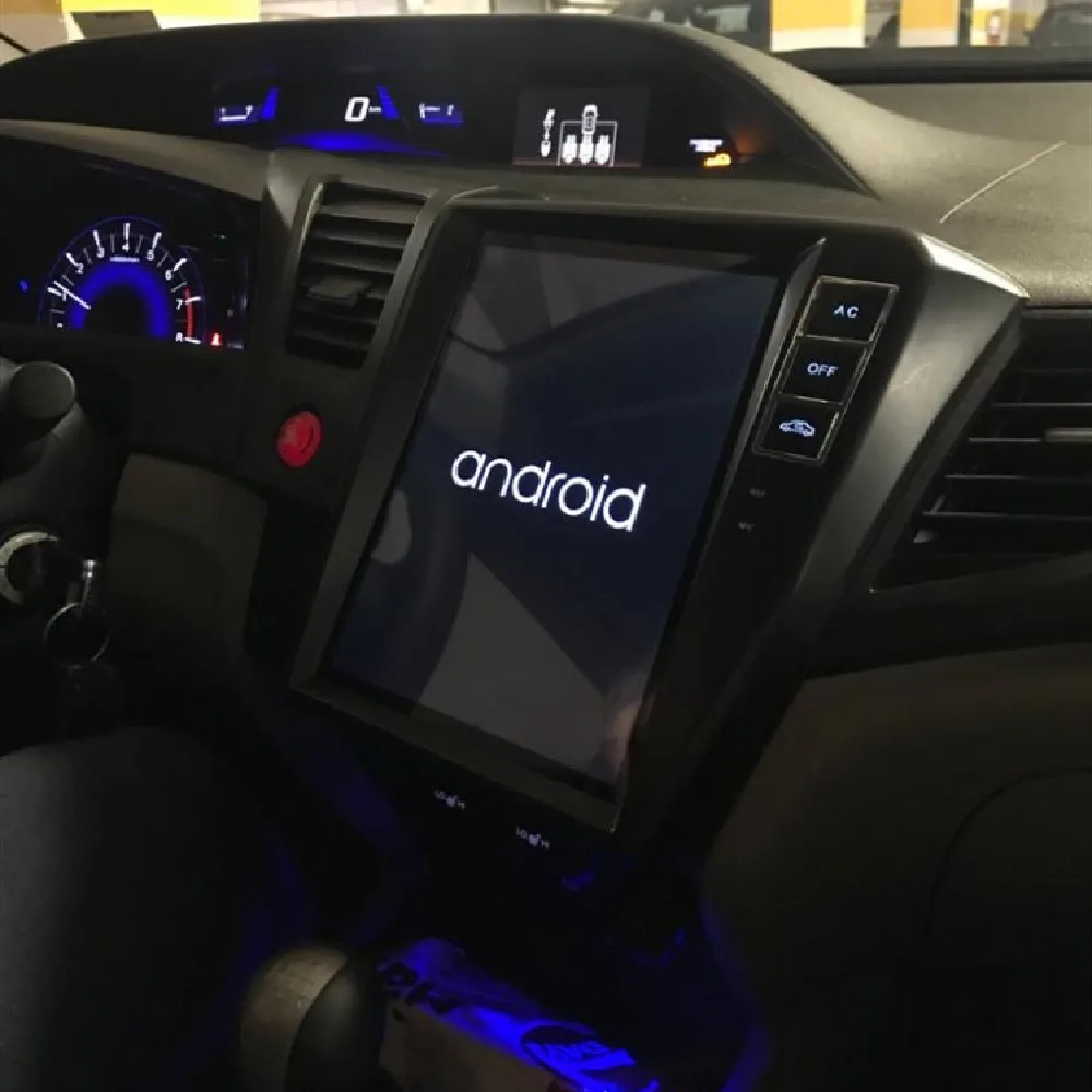 Android 9 PX6 4G 128 ГБ для Honda Civic 2012 2013 2014 2015 DSP Carplay GPS вертикальный Tesla IPS экран навигация