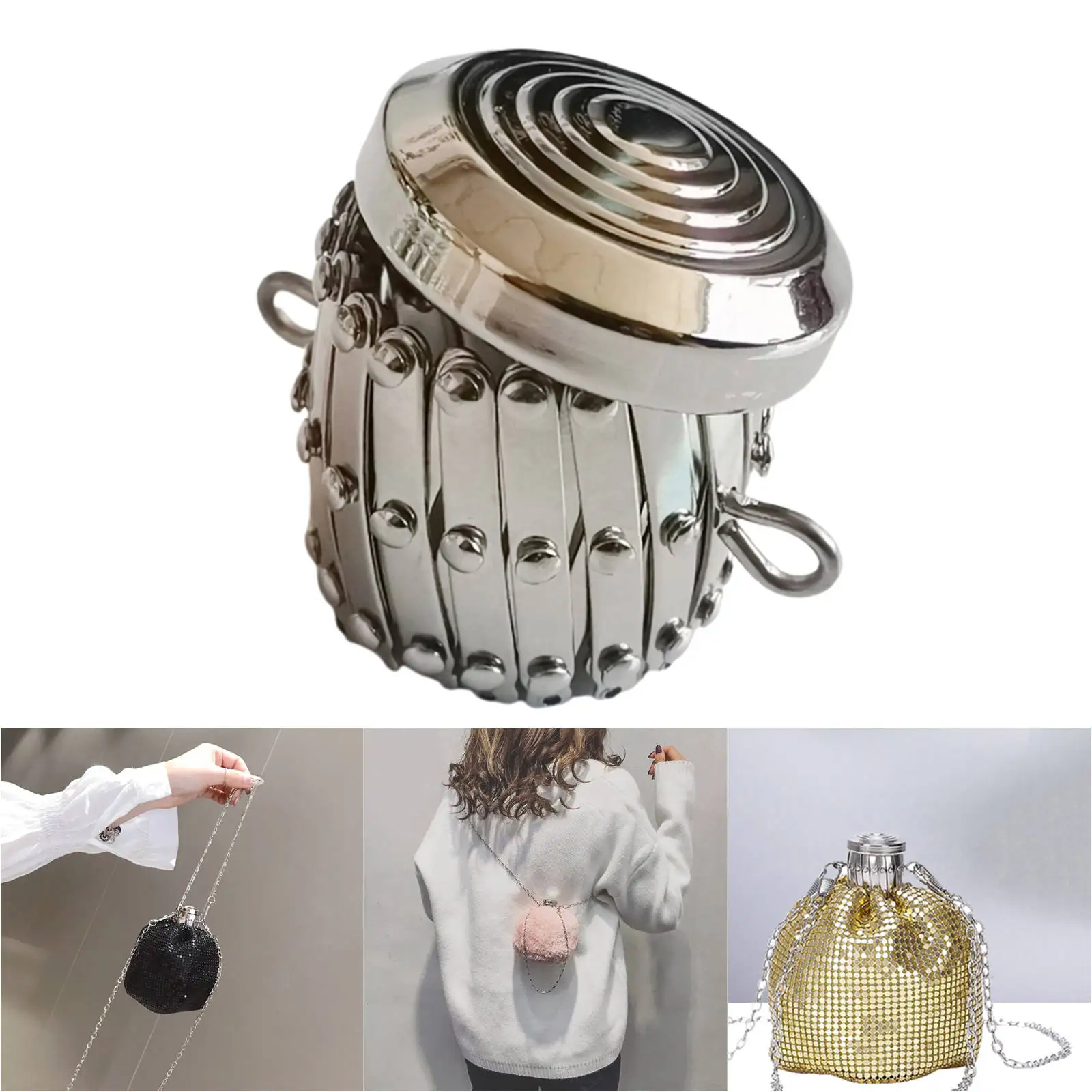 

Round Finish Bags Frame Handmade Bag Handger Retractable Parts Accessories Frame Purse