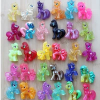 rainbow horse crystal empire cute ponis collection glitter sparkle ponies figures dolls for girl birthday gifts