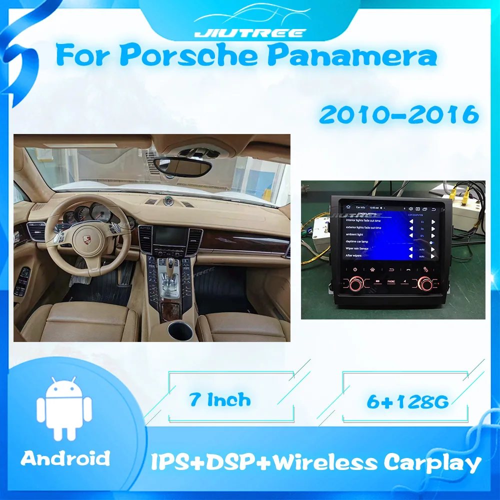 

Автомобильный радиоприемник 128G Android для Porsche Panamera 2010-2016, автомобильное радио, сенсорный экран, GPS-навигация, автомобильный мультимедийный пл...