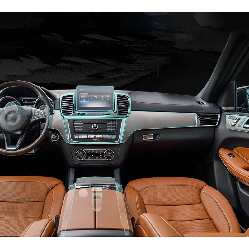 Стайлинг автомобиля для Mercede s Высококачественная ТПУ отделка панели приборной