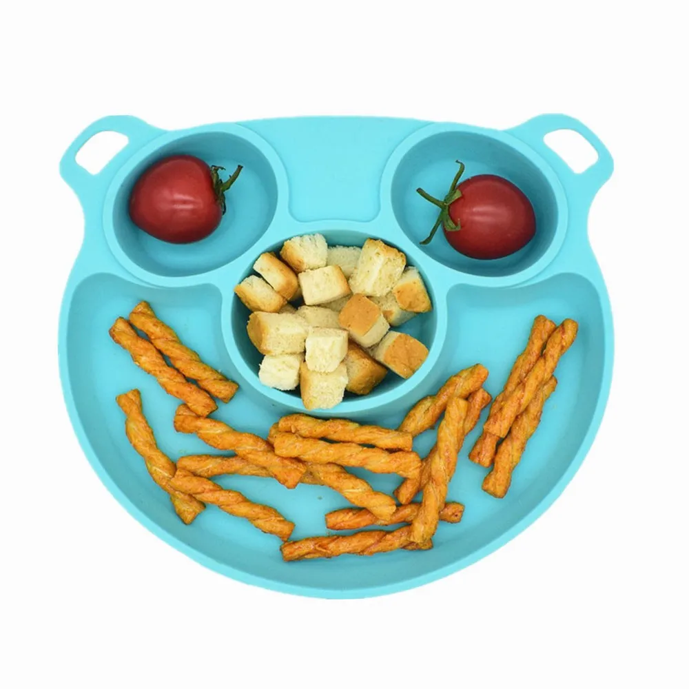 Тарелка детская с силиконовой чашей без БФА|Тарелки| |