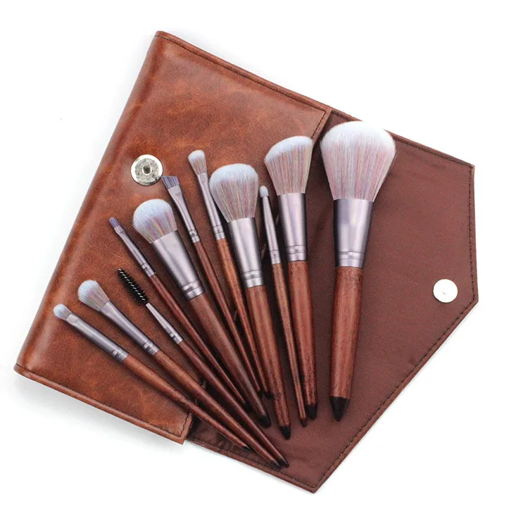 Роскошная Кисть для макияжа с ручкой из красного дерева жидкая кисть основы