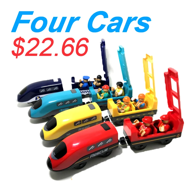 Новая игрушка со звуком Электрический магнитный поезд совместим с BRIO деревянный