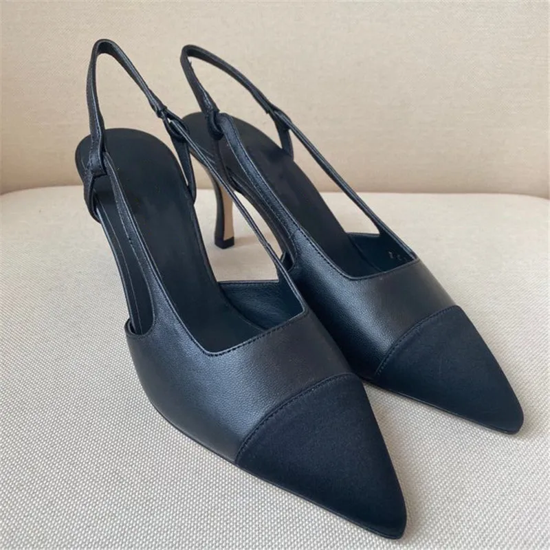 

Luxury Brand Designer Women's High-heeled Sandals Lace-up With Pointed Stilettos Original TOP quality High shoes Size 35-40