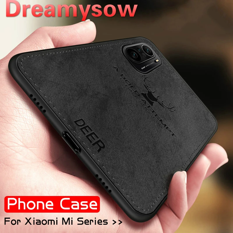 Мягкий ТПУ чехол для телефона с оленем xiaomi POCO F3 M3 X3 F1 Mi 10T lite тканевый Redmi note 10 9 8 7 Pro