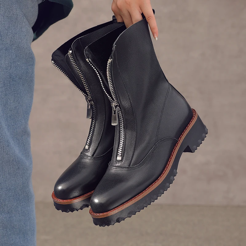 Новая женская обувь Теплые повседневные женские ботильоны на высоком каблуке и