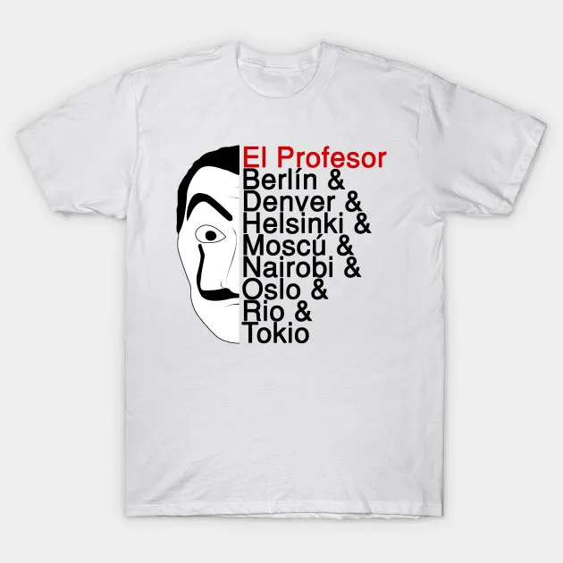 La casa de papel Женская белая футболка с начесом денег, дали маска, Каса де Papel, плюс размер, футболка, Топы, дом бумаги, футболка Femme