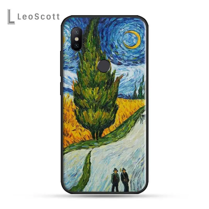 

Van Gogh art painting pattern luxury design Phone Case cover For Xiaomi Redmi note 7 8 9 t k30 max3 9 s 10 pro lite