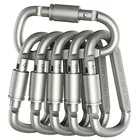 Карабин с D-образным кольцом для выживания, винтовой замок, подвесной крючок, пряжка карабина, оборудование для кемпинга, альпинизма, походов, аксессуары