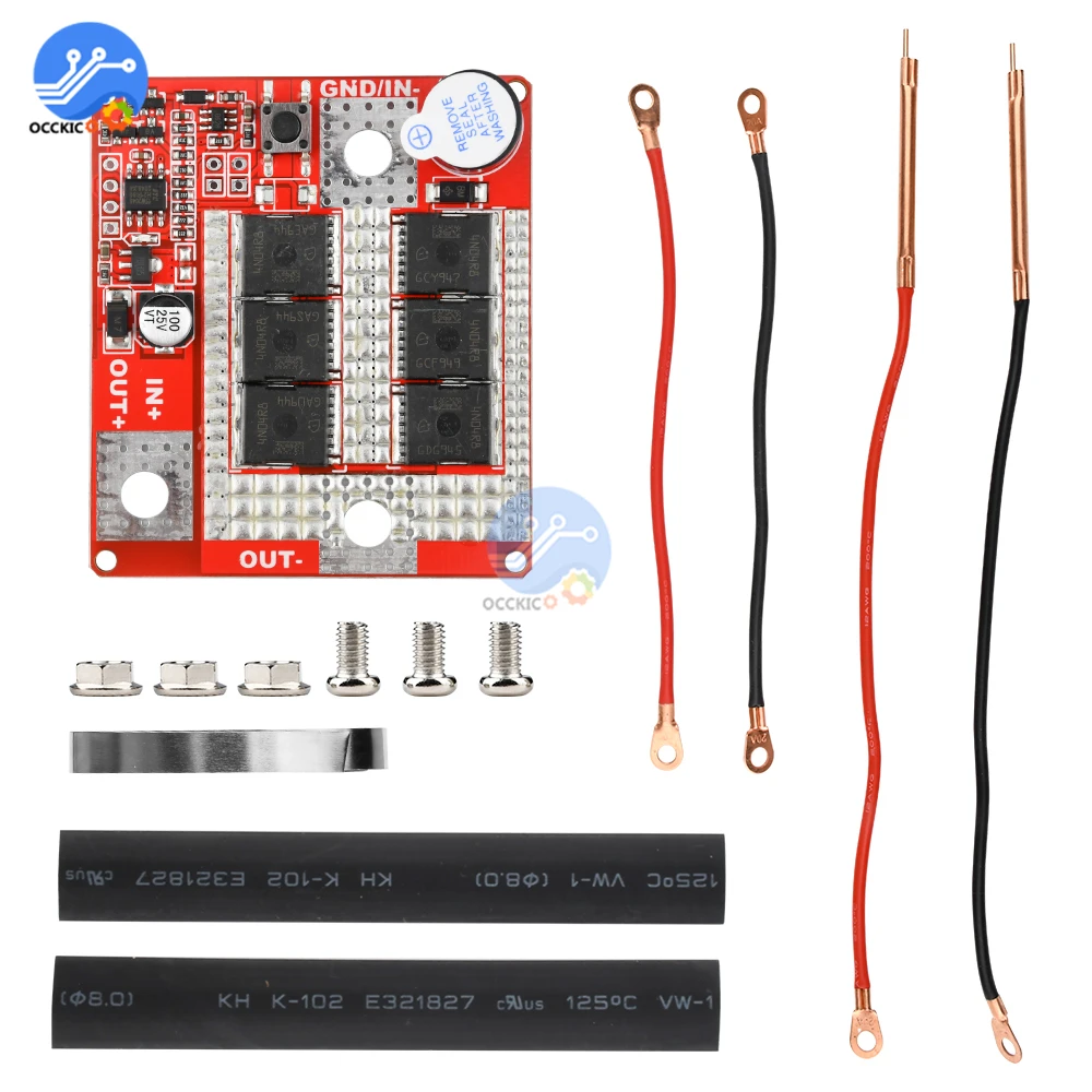 

6MOS DC 6-18V литиевая батарея для точечной сварки материнская плата комплект для самостоятельной сборки полный набор аксессуаров (90-200A)