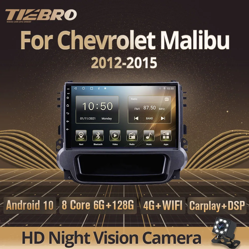 

Tiebro 2DIN Android10.0 Car Stereo Bluetooth Player Car Radio For Chevrolet Malibu 2012-2015 Android Auto Player GPS Navigation