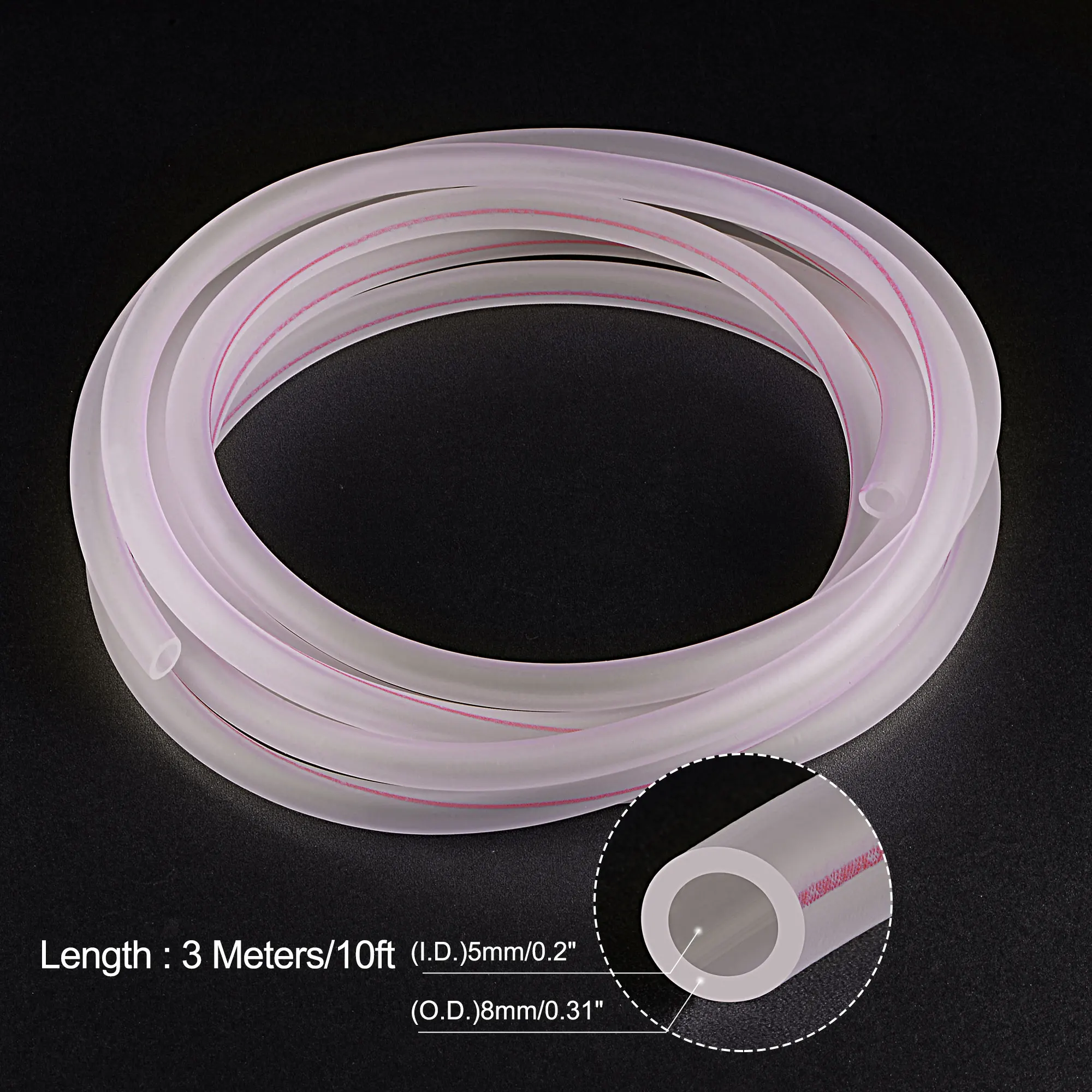 Uxcell Petrol Fuel Line Hose 3/16" x 5/16" 10ft Clear for Chainsaws Lawn Mower String Trimmer Blowers Small Engines |