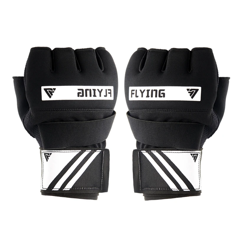 Punching Half Finger Gel Boxing Gloves for Men Training Fight Kickboxing Gel Sparring Muay Thai Style Heavy Bag Drop Shipping