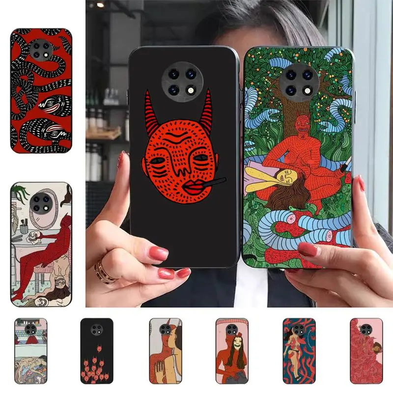 

Polly nem pintura arte suave preto Phone Case For Redmi 9 5 S2 K30pro Silicone Fundas for Redmi 8 7 7A note 5 5A Capa