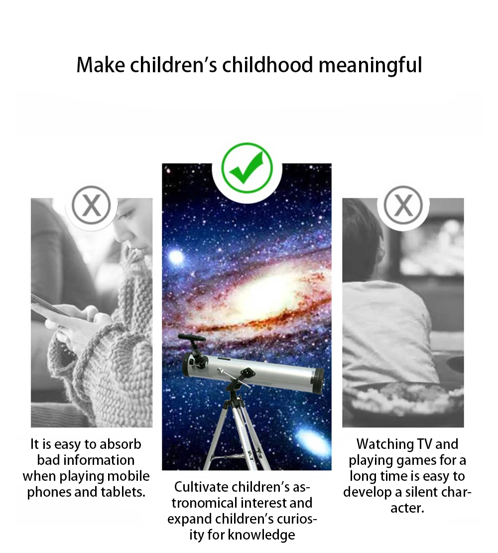 Профессиональный астрономический телескоп с увеличением в 525 раз HD ночным