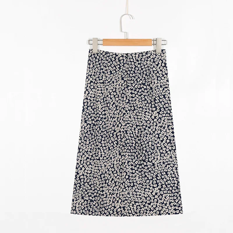

Summer women's skirt casual flower print skirt