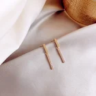 Женские маленькие и простые серьги с позолотой 14 к, изысканные модные серьги, новинка 2021