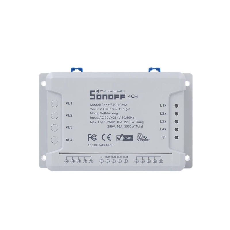 

New SONOFF 4CH R3/ PRO R3 Wifi Smart Switch Home Light Remote 433MHZ Wireless Control Sonoff 4 Channel WIFI Smart Timer Switch