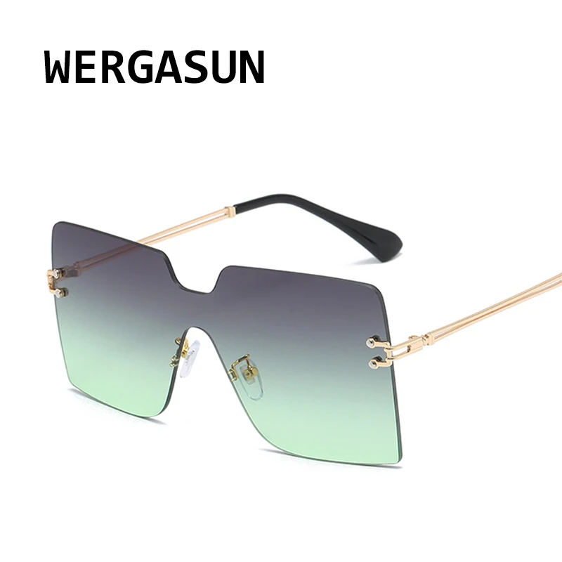 Винтажные большие квадратные солнцезащитные очки WERGASUN 2020 женские модные