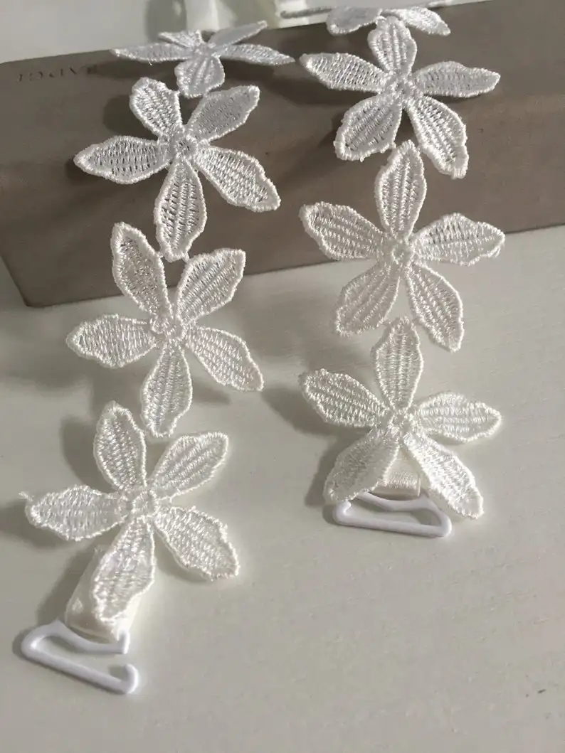 Декоративный интимный бюстгальтер аксессуары кружевной с цветами ремни для