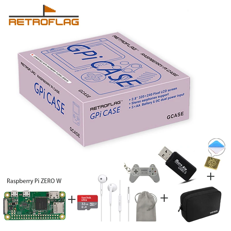 В наличии! Комплект для переноски с радиатором карты Micro SD 32 ГБ Raspberry Zero W |