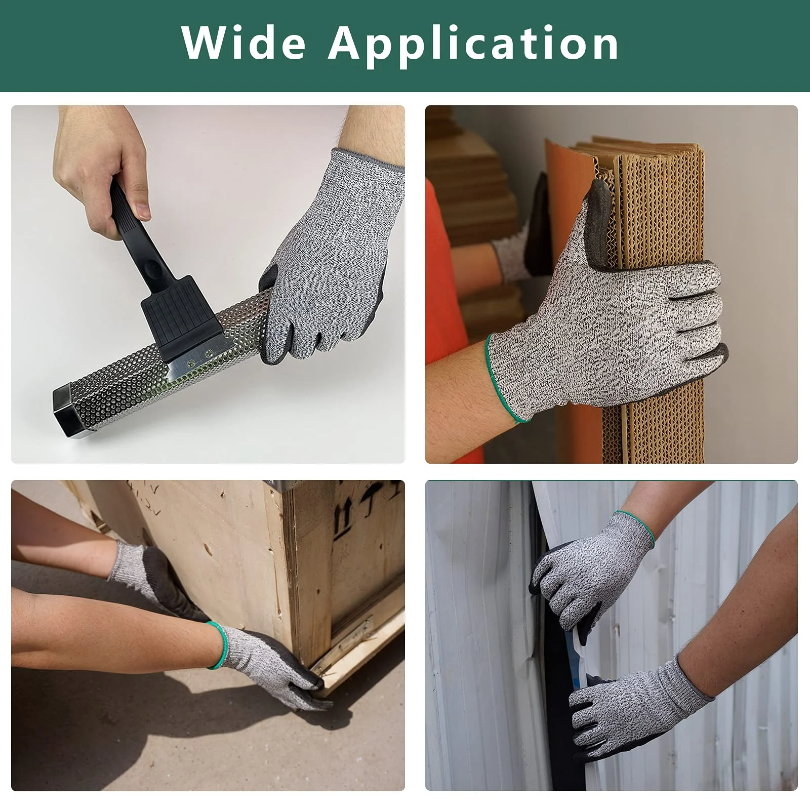 Перчатки для работы с защитой от порезов Нескользящие рабочие перчатки