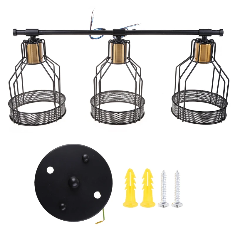

Iron Material Black Cage Shaped Wall Sconces Light Retro Industrial Style Gift for friend Children for Corridor Stairway