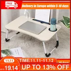 Стол компьютерный складной с подставкой, деревянный столик для ноутбука, USB, для кровати, дивана, подставка для сервировки чая с легким вентилятором