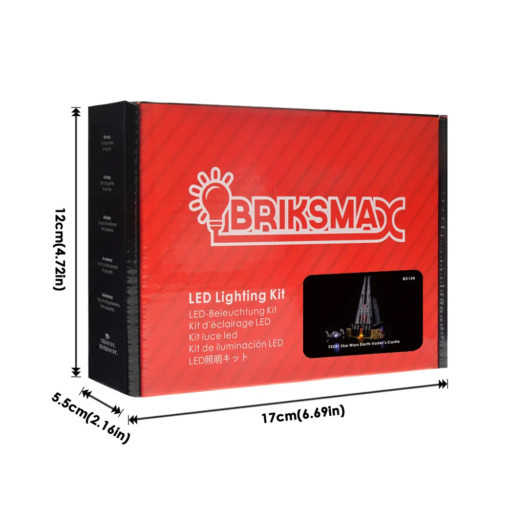 Briksmax Light Set BriksMax светодиодный комплект для Дарта Вейдера замок, домик блоки совместимы с 75251(не включает модель - Цвет: Briksmax Light Set