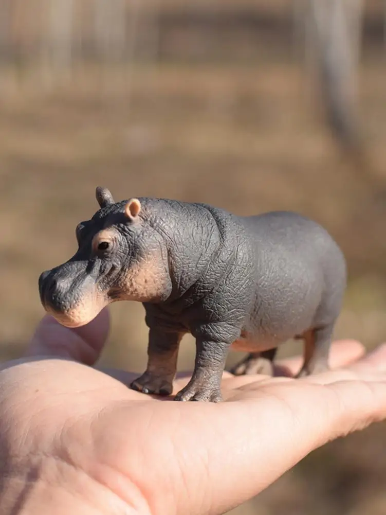 5 дюймов фигурка гиппопотама дикой жизни пластиковые фигурки зоопарк река модель