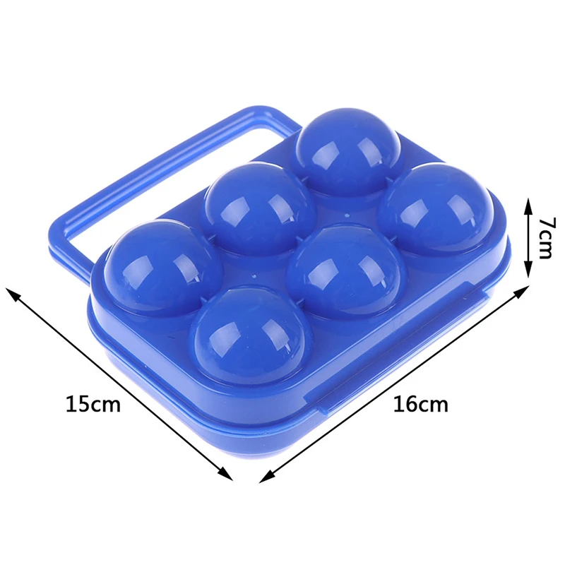 

Color Random Outdoor Tableware Portable Camping Picnic BBQ Egg Box Container Egg Storage Box