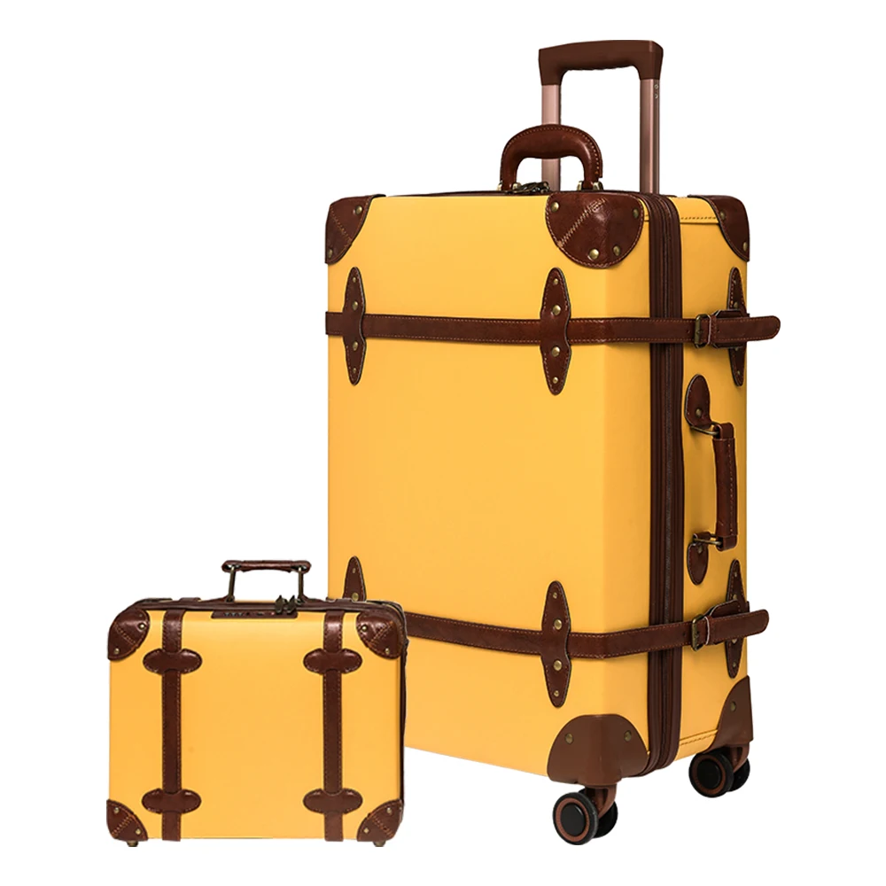 Винтажные багажные наборы для переноски чемодана кожаный TSA багажный замок набор