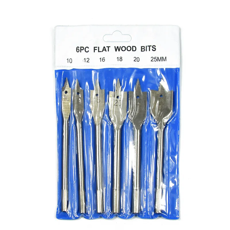 

Three-point woodworking flat drill woodworking drill hexagon shank hole opener set flat drill bit wood hole punch